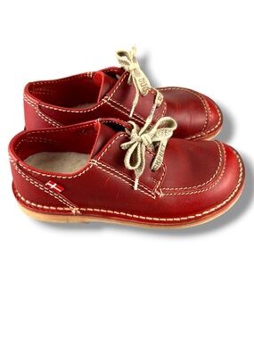 Duckfeet Fyn Unisex Burgundy Leather Lace-up Derby Shoes Size 41 EU EUC